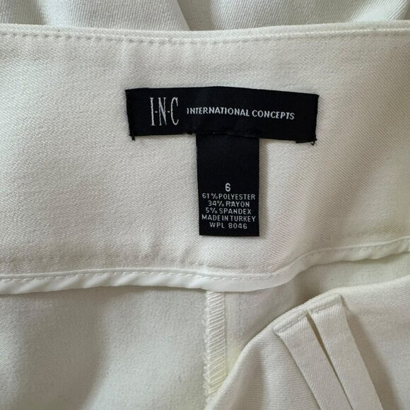 INC International Concepts Women’s Dress Pants Size 6 off white Straight Leg - Picture 7 of 9